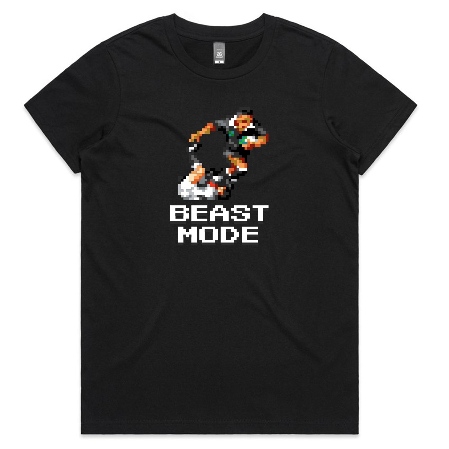 Beast Mode rugby black t-shirt womens