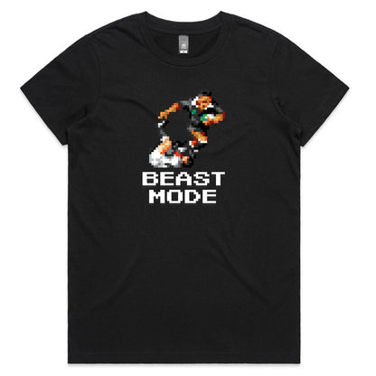 Beast Mode rugby black t-shirt womens