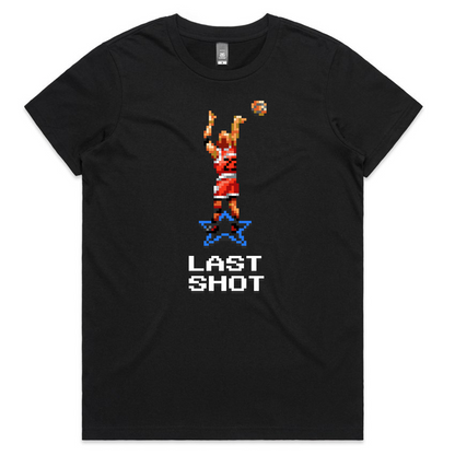 Last Shot Basketball black t-shirt womens