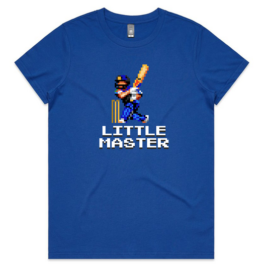 Little Master cricket blue t-shirt womens