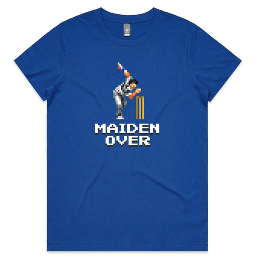 Maiden Over cricket blue t-shirt womens