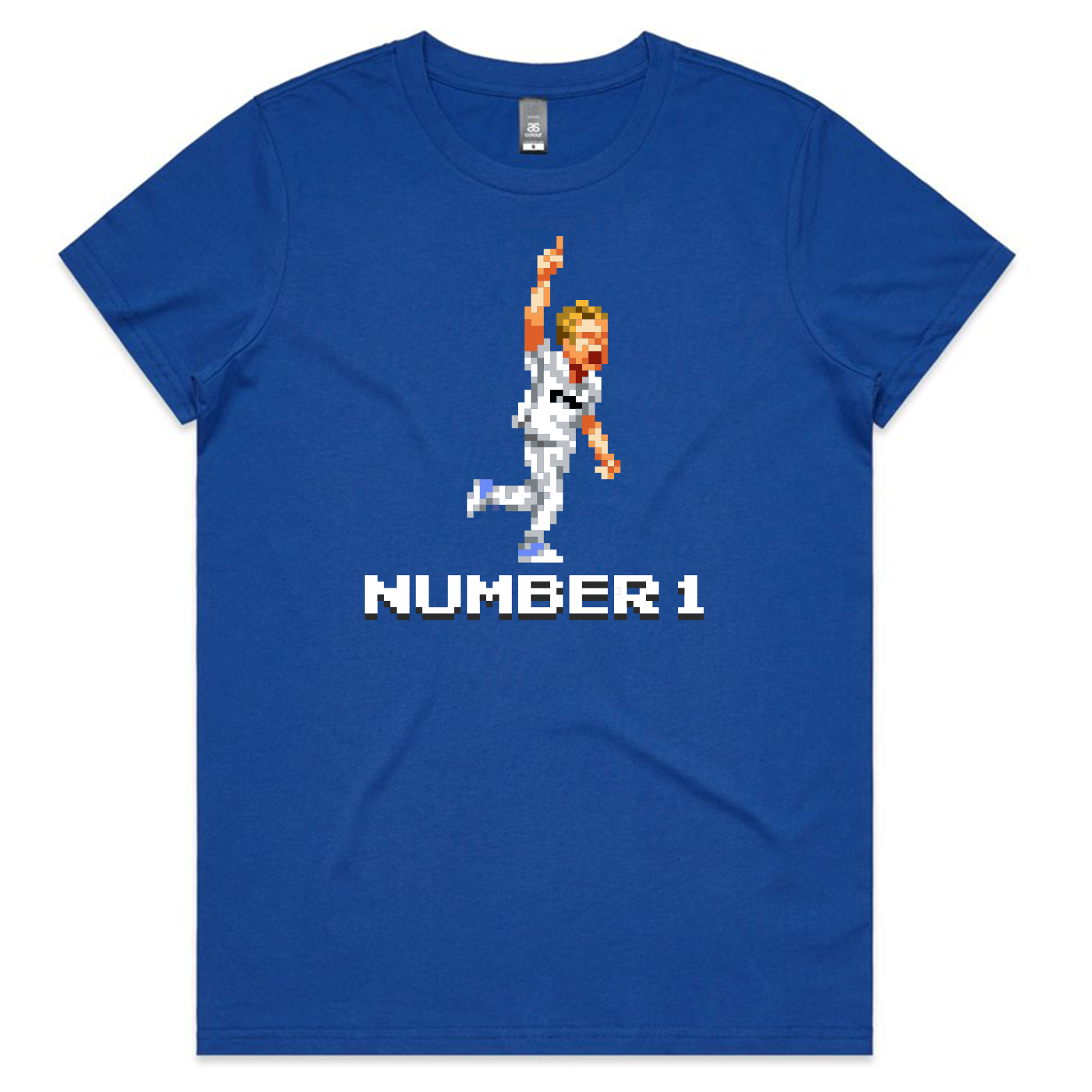 Number 1 cricket blue t-shirt womens