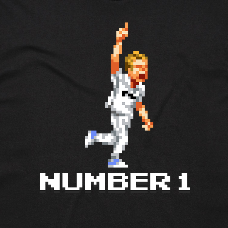 Number 1 cricket black t-shirt design