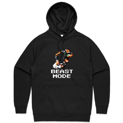 Beast Mode black rugby hoodie