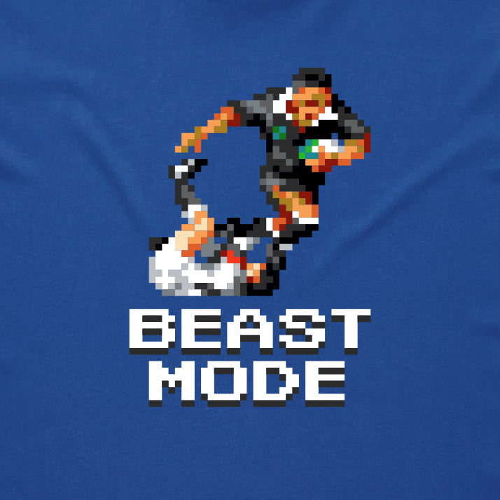 Beast Mode blue rugby hoodie design