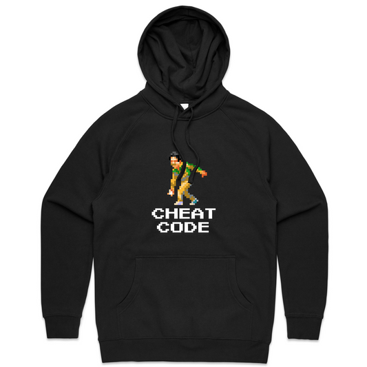 Cheat Code cricket black hoodie