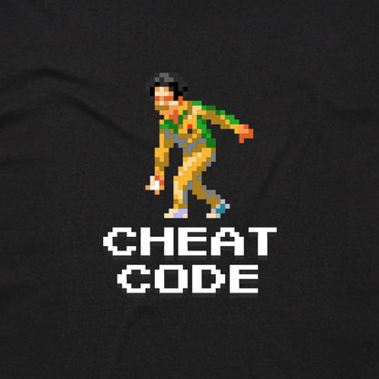 Cheat Code cricket black hoodie design