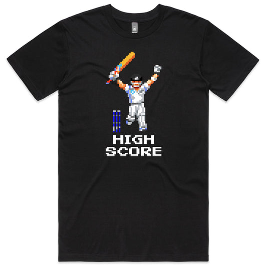 High Score cricket black t-shirt mens
