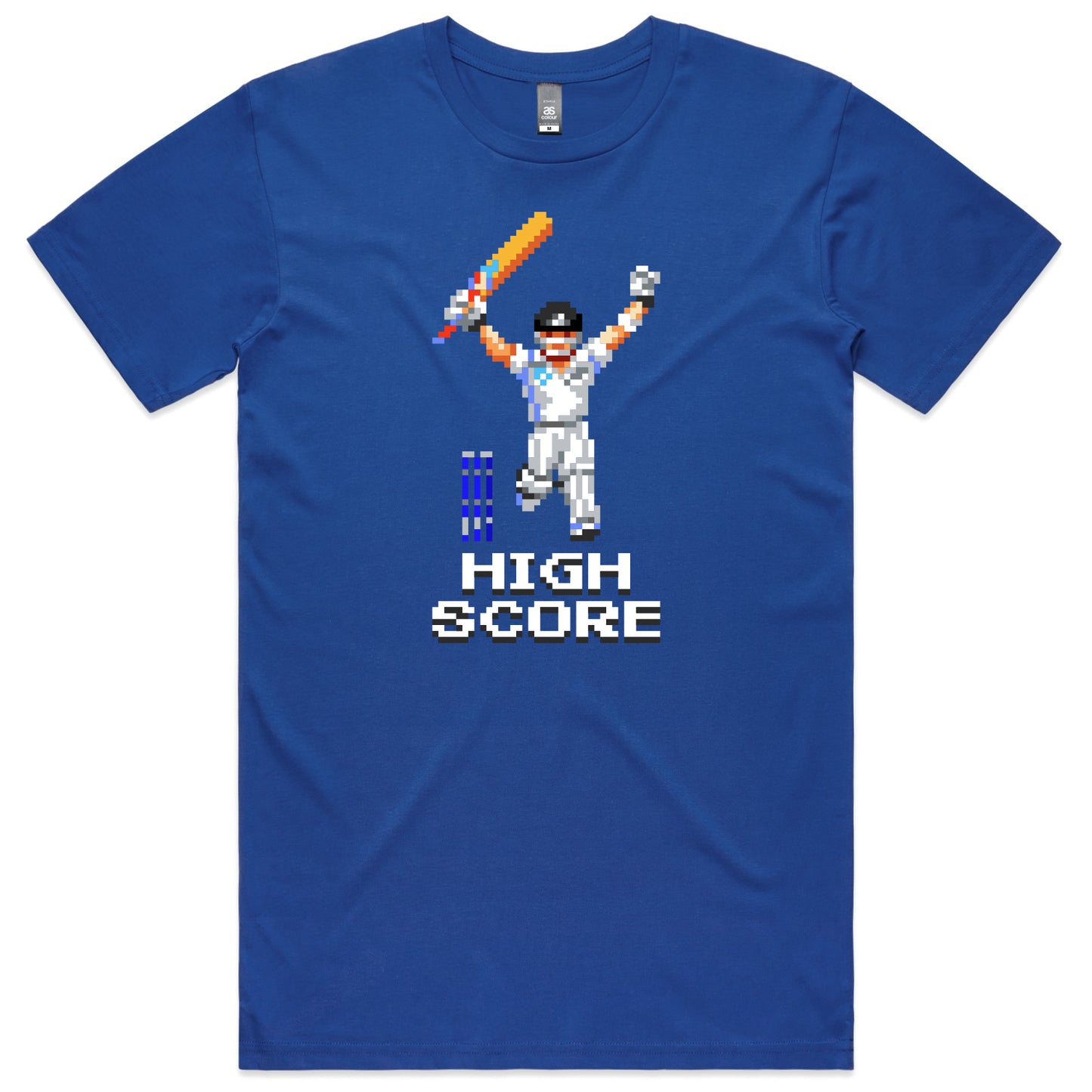 High Score cricket blue t-shirt mens