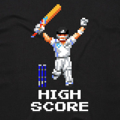 High Score cricket black t-shirt design