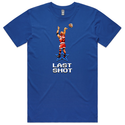 Last Shot Basketball blue t-shirt mens