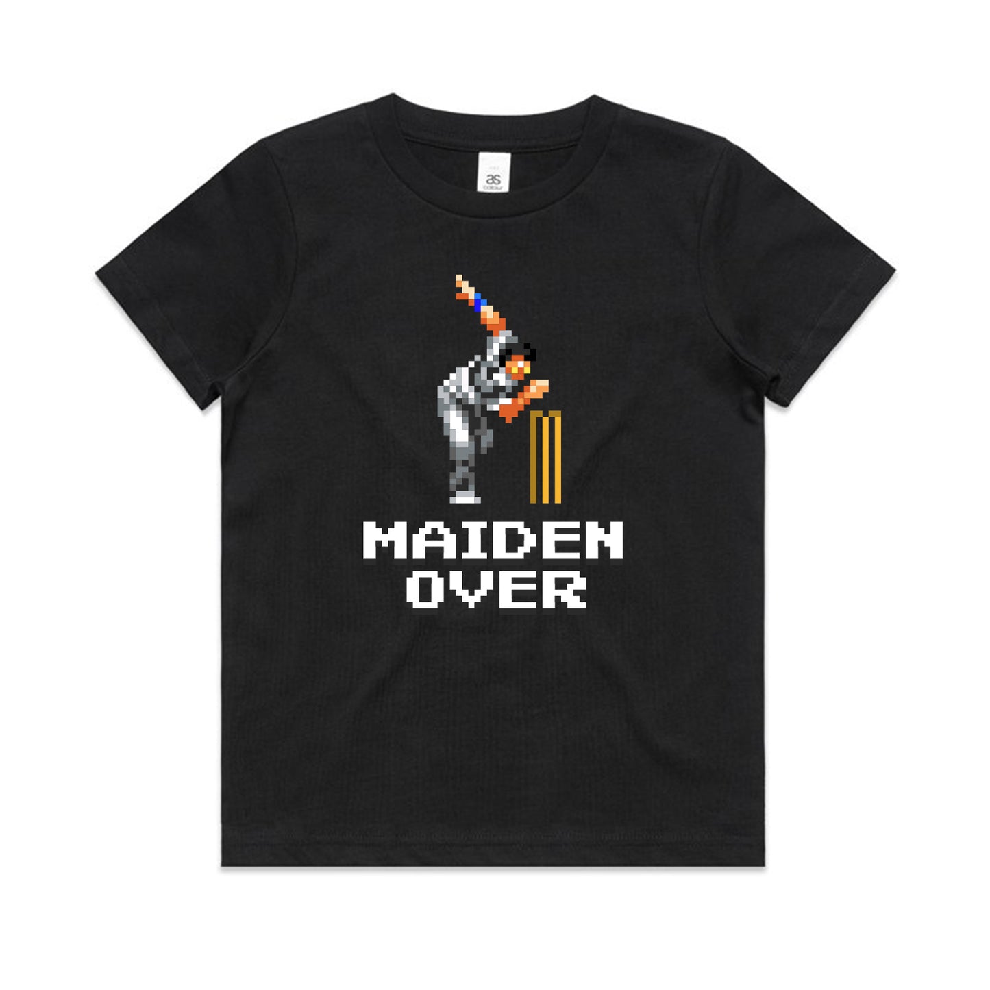 Maiden Over cricket black t-shirt kids