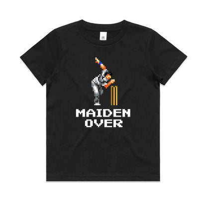 Maiden Over cricket black t-shirt kids