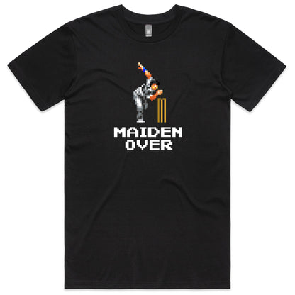 Maiden Over cricket black t-shirt mens
