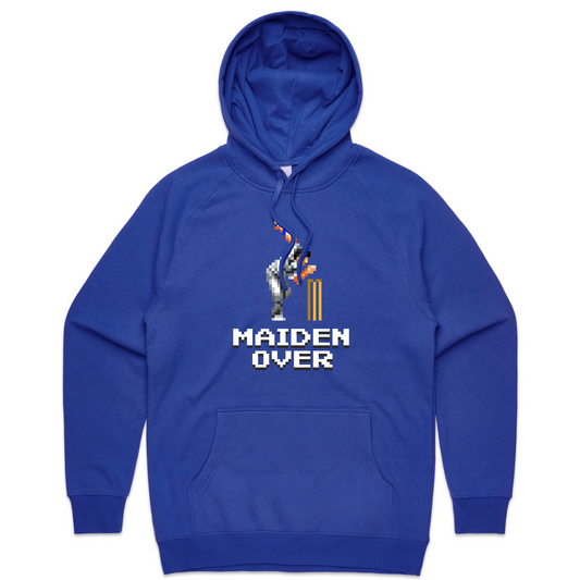 Maiden Over cricket blue hoodie