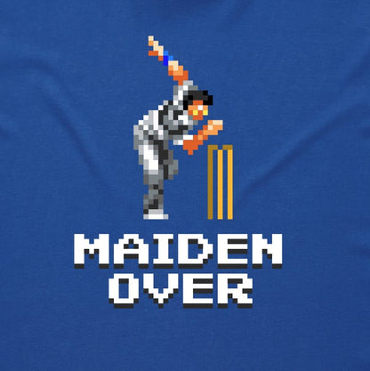 Maiden Over cricket blue hoodie design