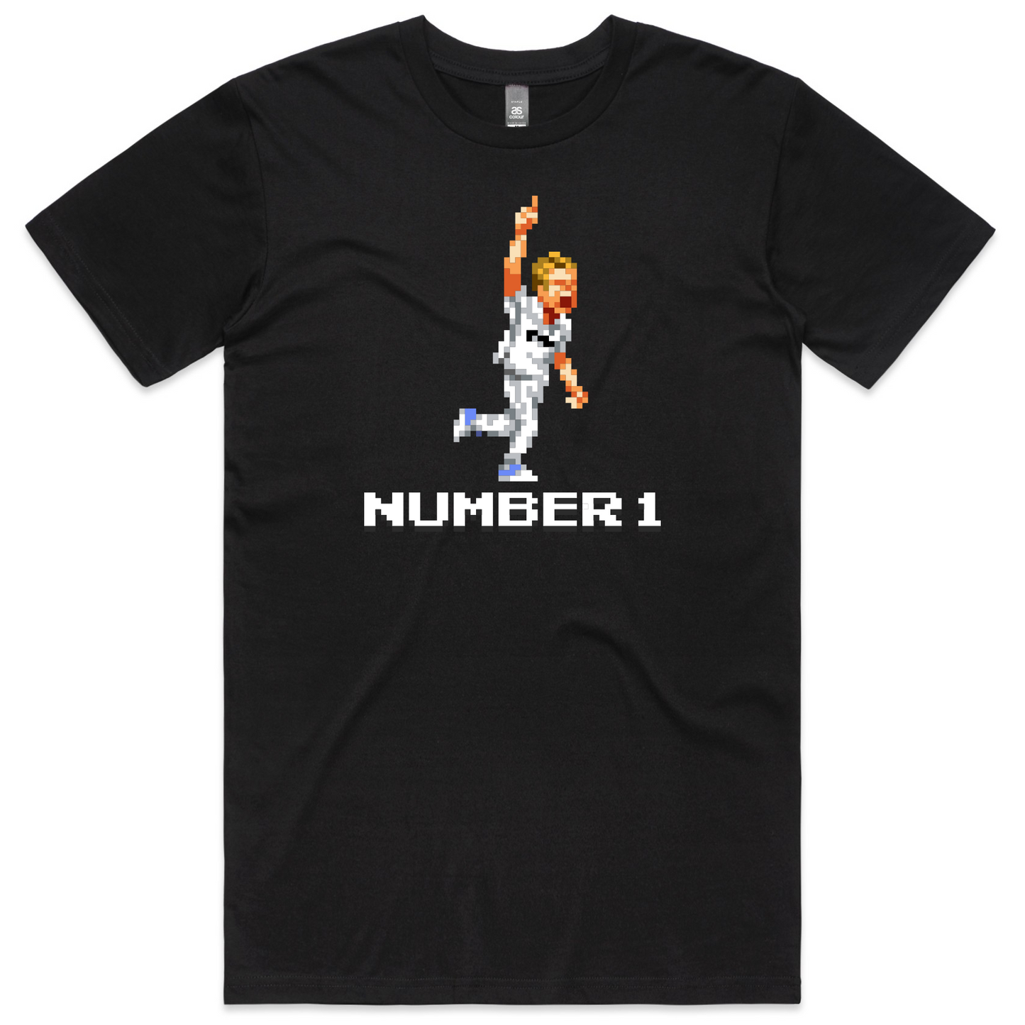 Number 1 cricket black t-shirt mens