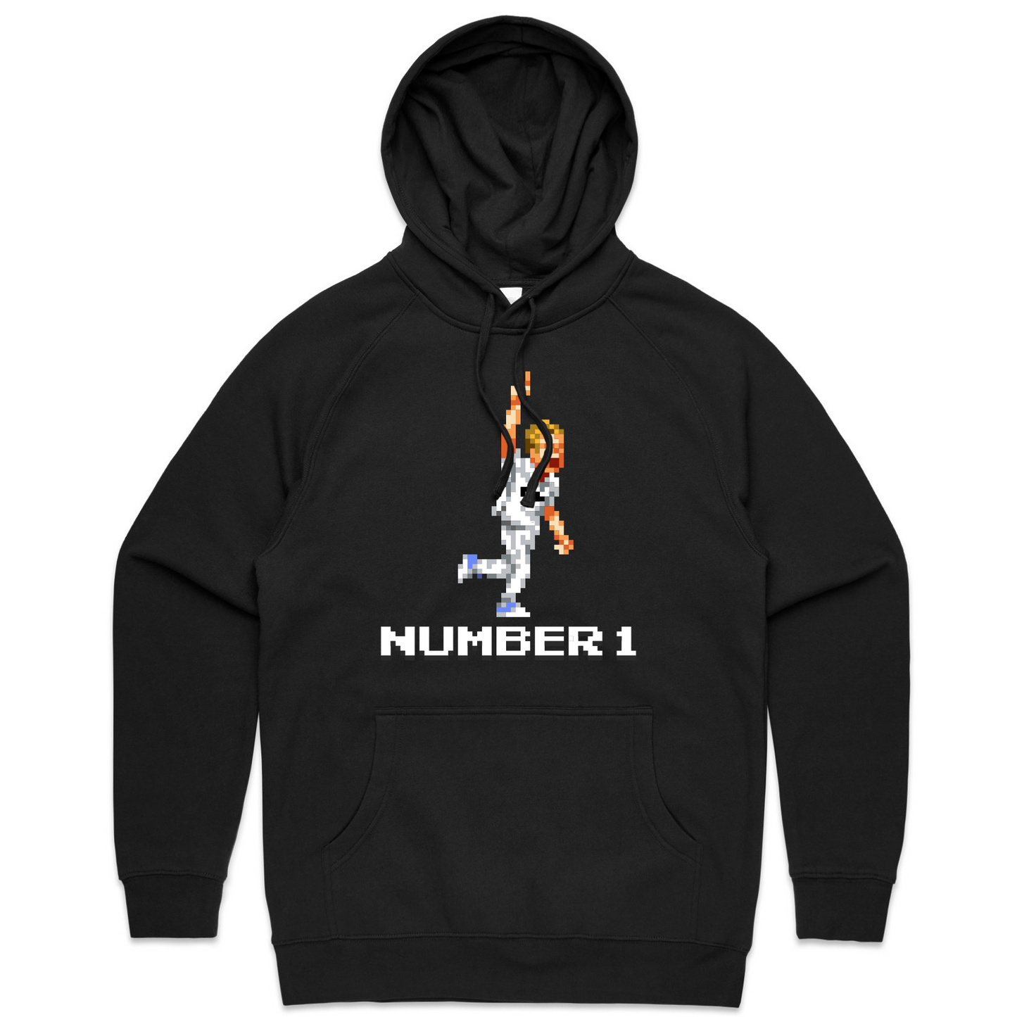 Number 1 cricket black hoodie mens