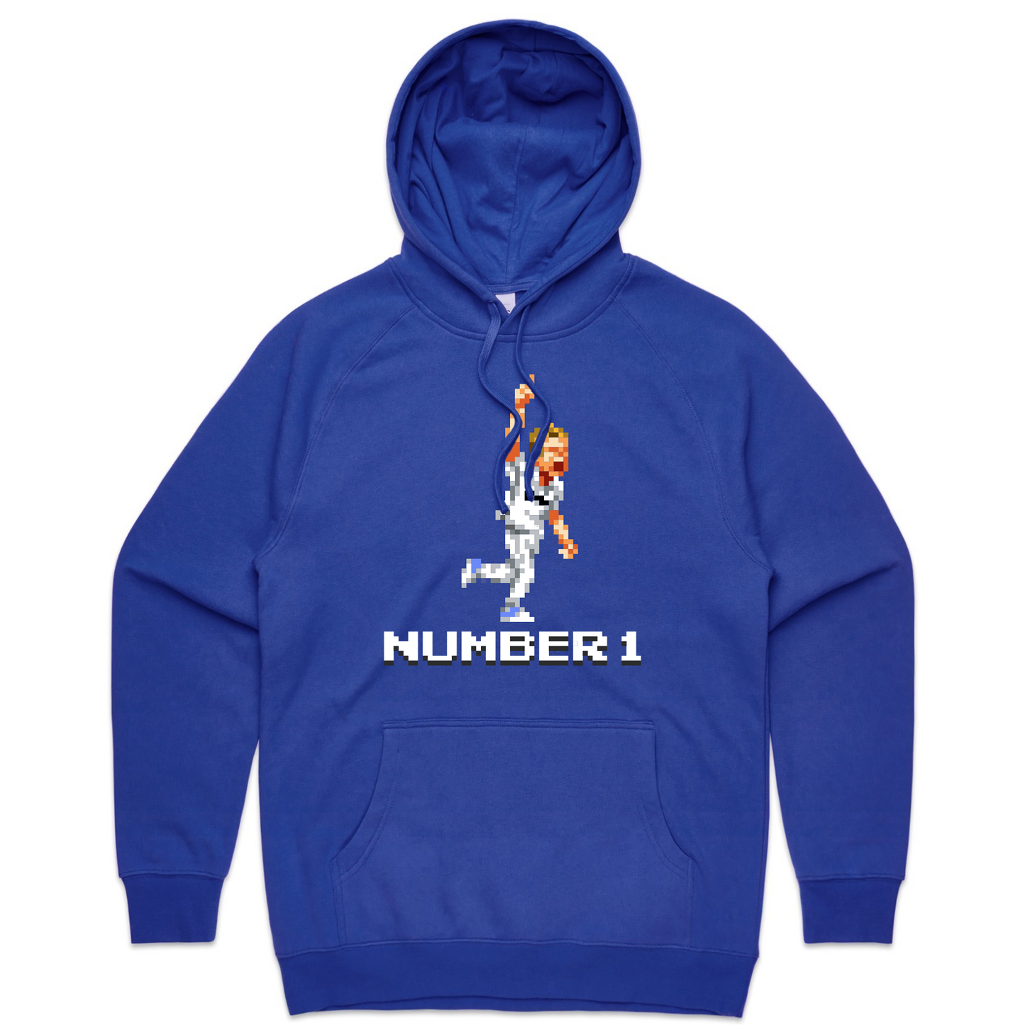 Number 1 cricket blue hoodie mens